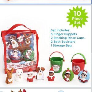 Elf on The Shelf 10 Piece Bath Toy Value Set - Kids Bath Toys